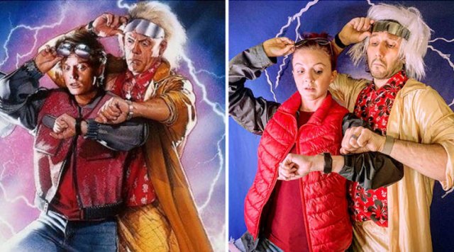 This Couple Recreates Famous Movies And TV Series Scenes And Posters (29 pics)