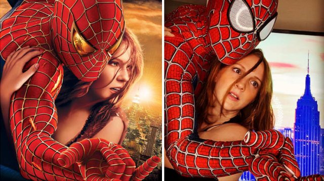 This Couple Recreates Famous Movies And TV Series Scenes And Posters (29 pics)