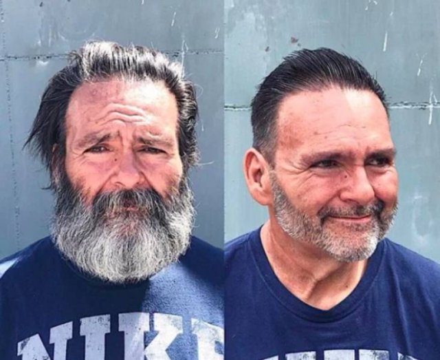This Hairdresser Gives Homeless People Free Hairstyles (32 pics)