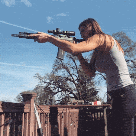 A Girl With The Guns (15 gifs)