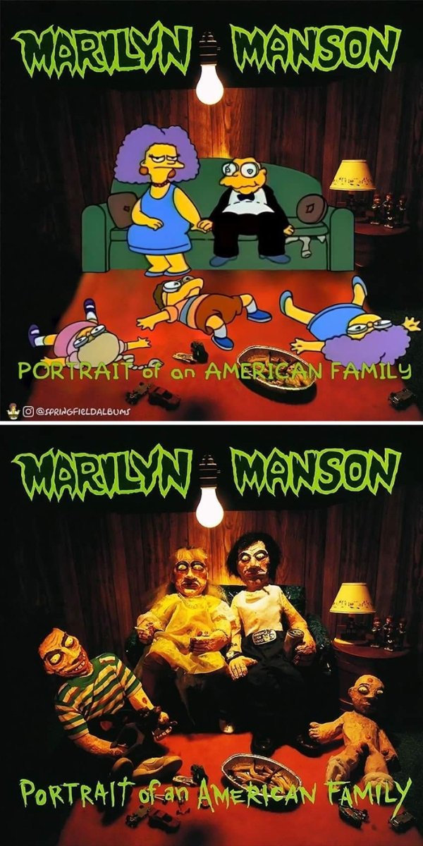 Famous Music Album Covers Improved By 'The Simpsons' (64 pics)