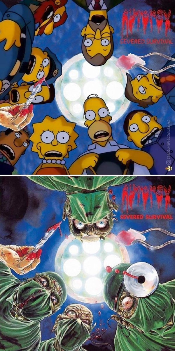 Famous Music Album Covers Improved By 'The Simpsons' (64 pics)