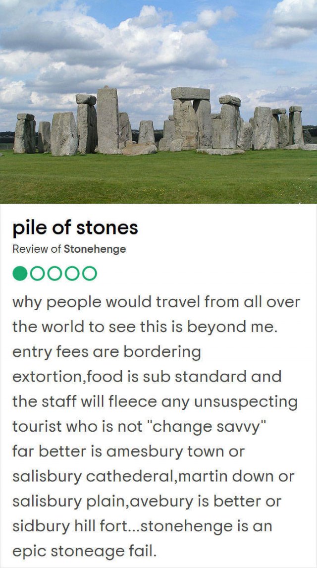 Bad Reviews Of UK Tourist Attractions (25 pics)