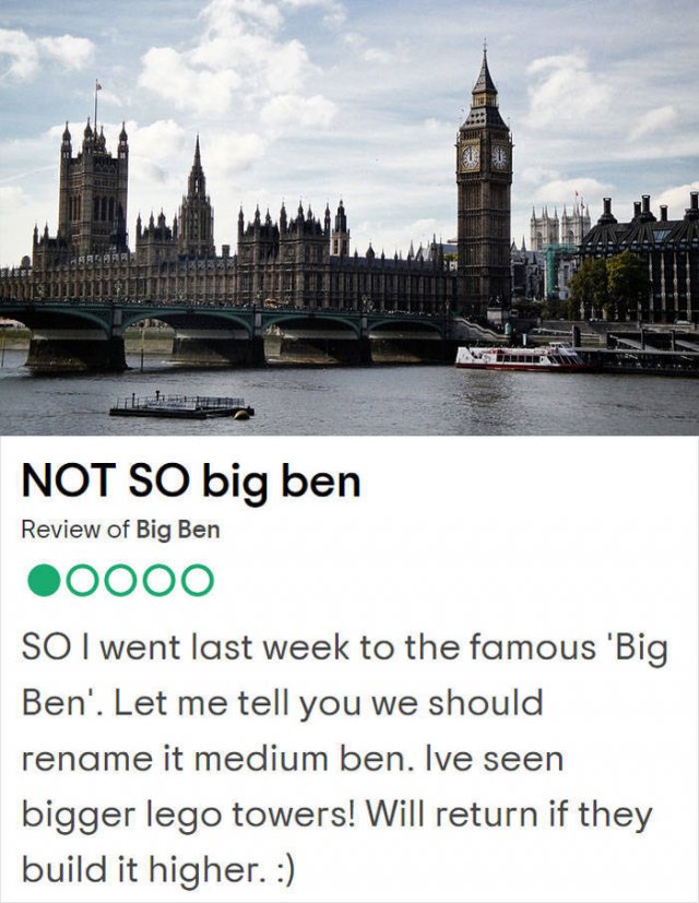 bad tourist reviews