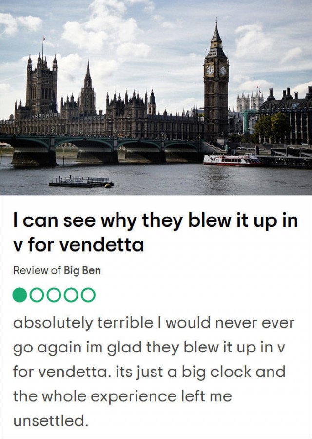 Bad Reviews Of UK Tourist Attractions (25 pics)