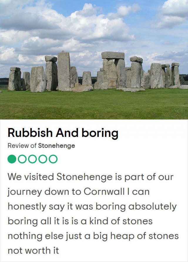 Bad Reviews Of UK Tourist Attractions (25 pics)