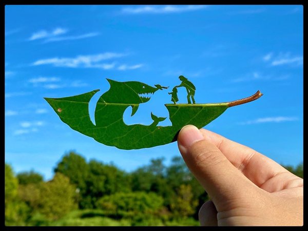 Leaf Carvings By Japanese Artist (41 pics)