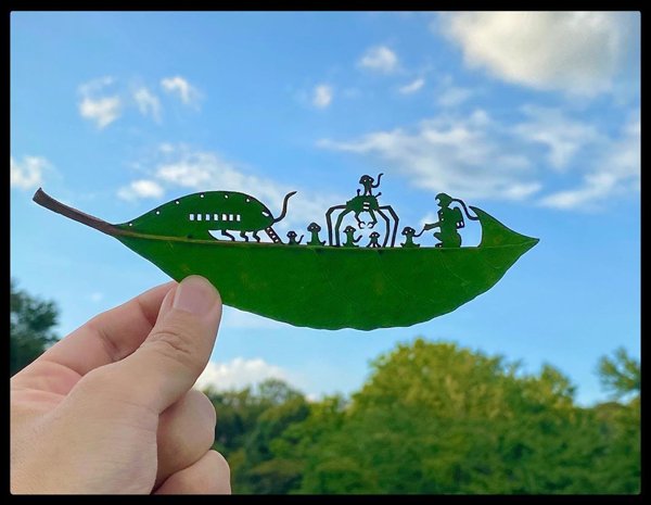 Leaf Carvings By Japanese Artist (41 pics)