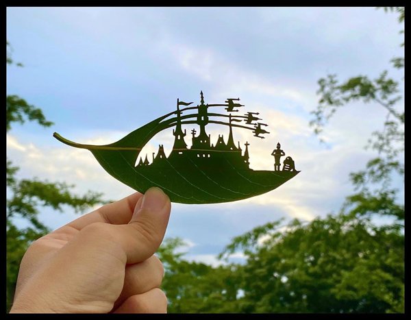 Leaf Carvings By Japanese Artist (41 pics)