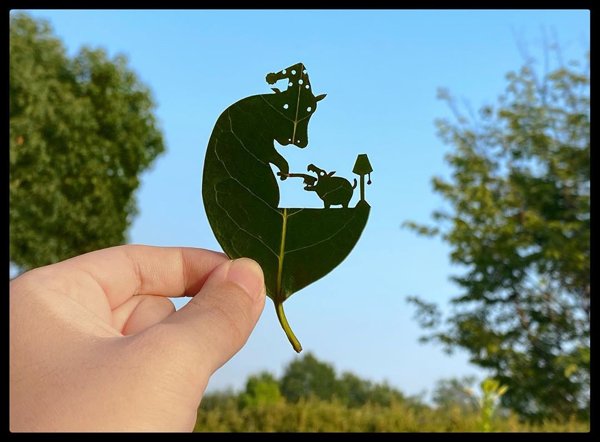 Leaf Carvings By Japanese Artist (41 pics)