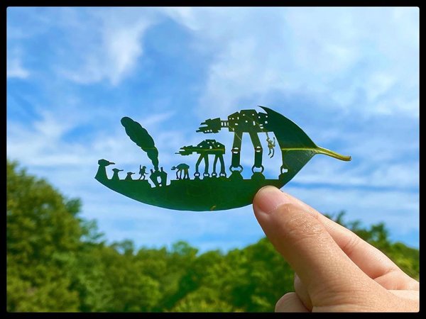 Leaf Carvings By Japanese Artist (41 pics)