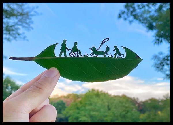 Leaf Carvings By Japanese Artist (41 pics)