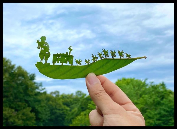 Leaf Carvings By Japanese Artist (41 pics)