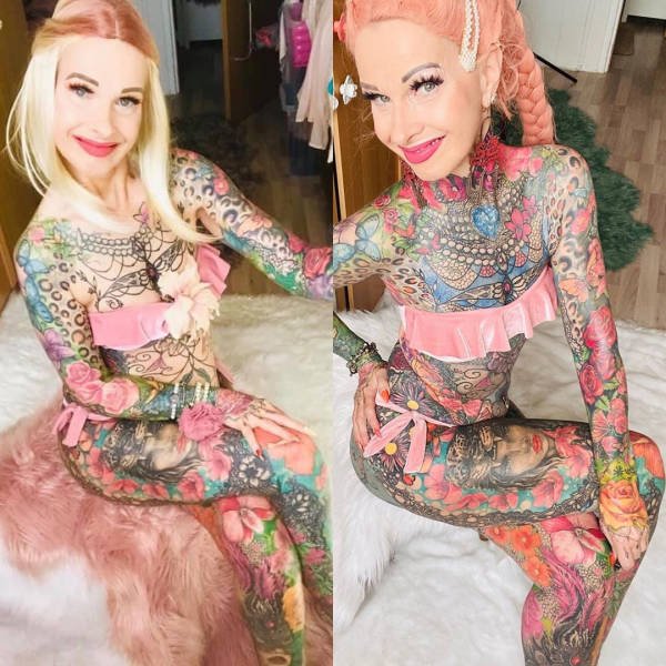 Kerstin Tristan Spent Over 30 Thousand Euro On Bright Tattoos (20 pics)