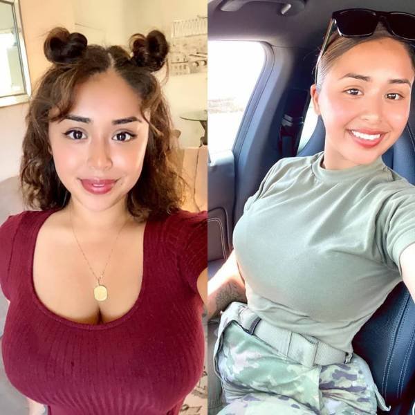 Girls With And Without Uniform (35 pics)