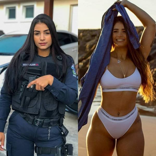 Girls With And Without Uniform (35 pics)