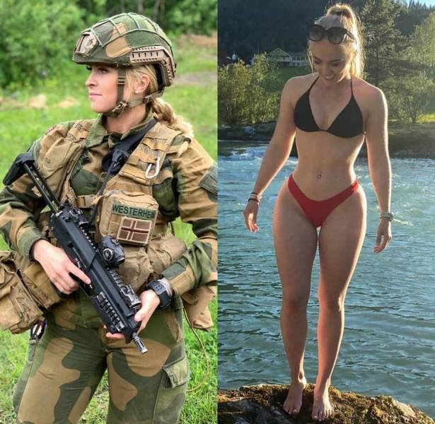 Girls With And Without Uniform (35 pics)