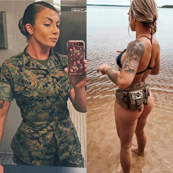 Girls With And Without Uniform (35 pics)