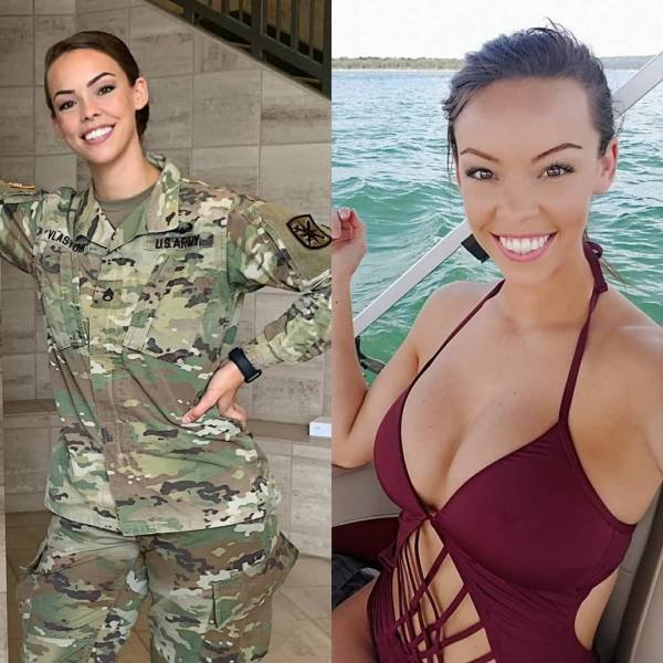 Girls With And Without Uniform (35 pics)