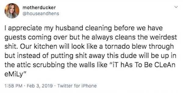 Marriage Tweets About Cleaning (27 pics)