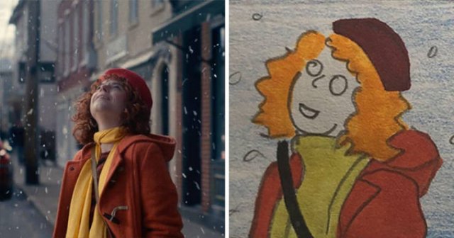 This Girl Creates Simple Drawings Of Movie Scenes (28 pics)