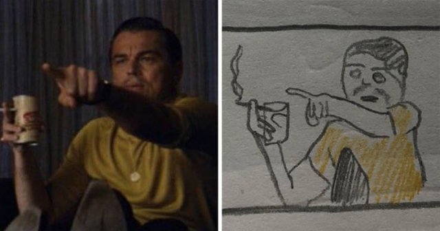 This Girl Creates Simple Drawings Of Movie Scenes (28 pics)