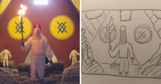 This Girl Creates Simple Drawings Of Movie Scenes (28 pics)