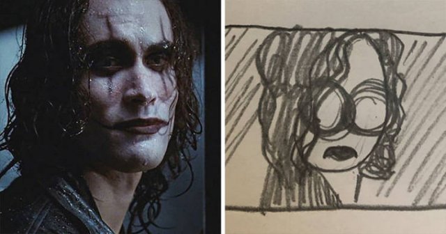 This Girl Creates Simple Drawings Of Movie Scenes (28 pics)