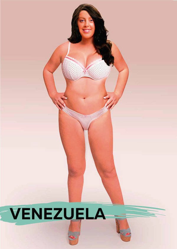 Graphic Designers Show How Ideal Woman Body Would Look In Different Countries (18 pics)
