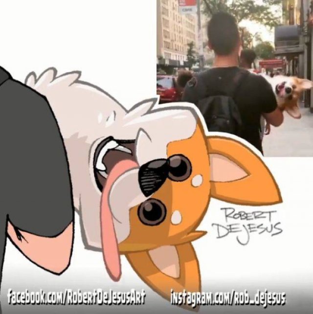 Robert DeJesus Turns Strangers Into Cartoon Characters (30 pics)