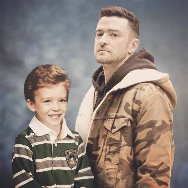 Celebrities And Their Younger Selves (28 pics)
