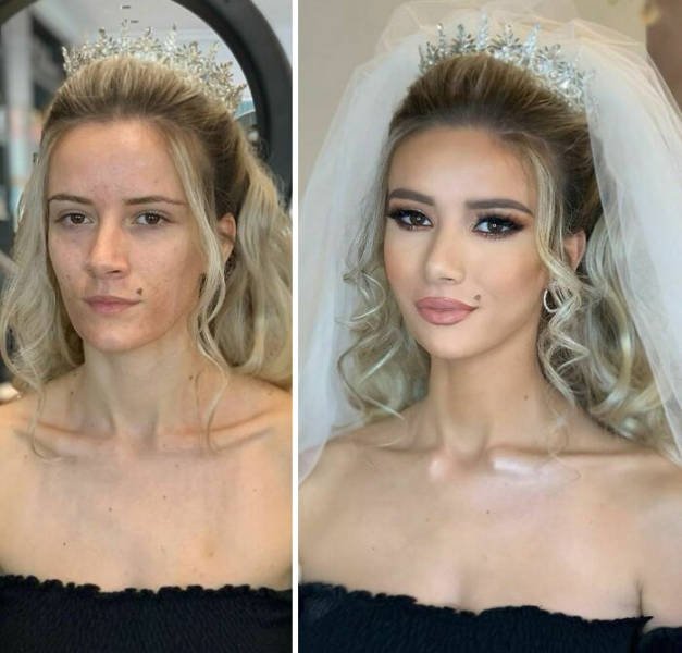 Brides: Makeup Transformations (30 pics)