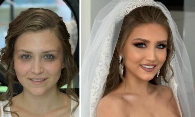 Brides: Makeup Transformations (30 pics)