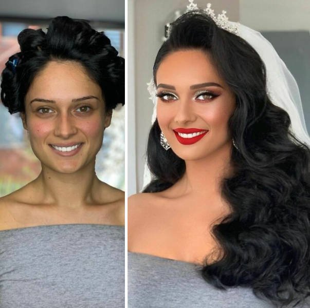 Brides: Makeup Transformations (30 pics)