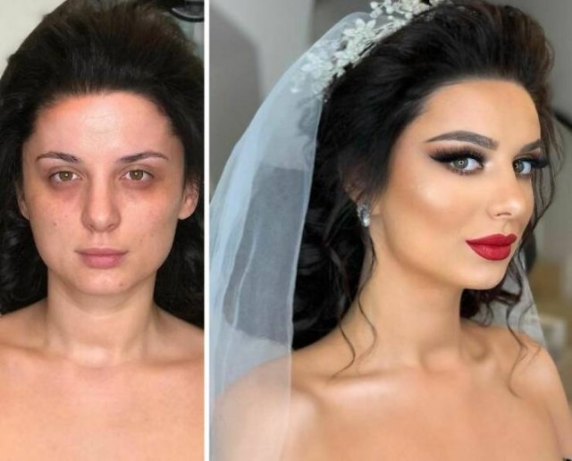 Brides: Makeup Transformations (30 pics)