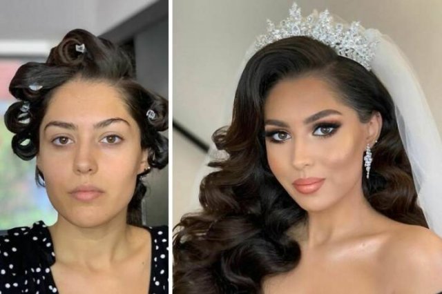 Brides: Makeup Transformations (30 pics)