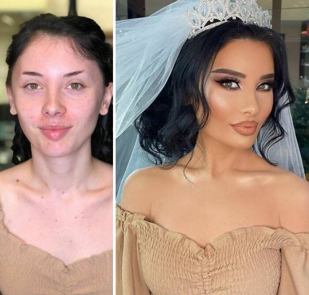 Brides: Makeup Transformations (30 pics)