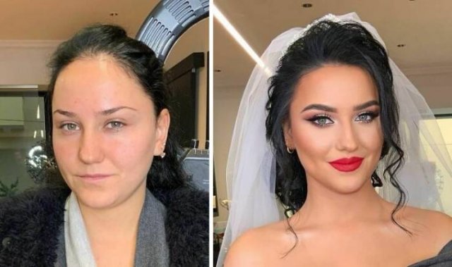 Brides: Makeup Transformations (30 pics)