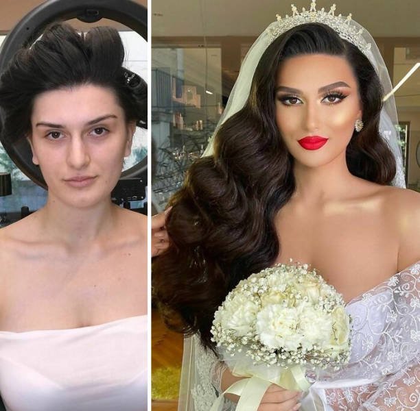 Brides: Makeup Transformations (30 pics)