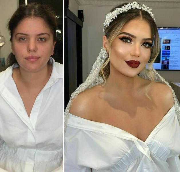 Brides: Makeup Transformations (30 pics)