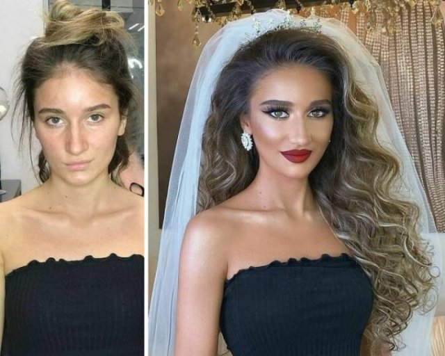 Brides: Makeup Transformations (30 pics)