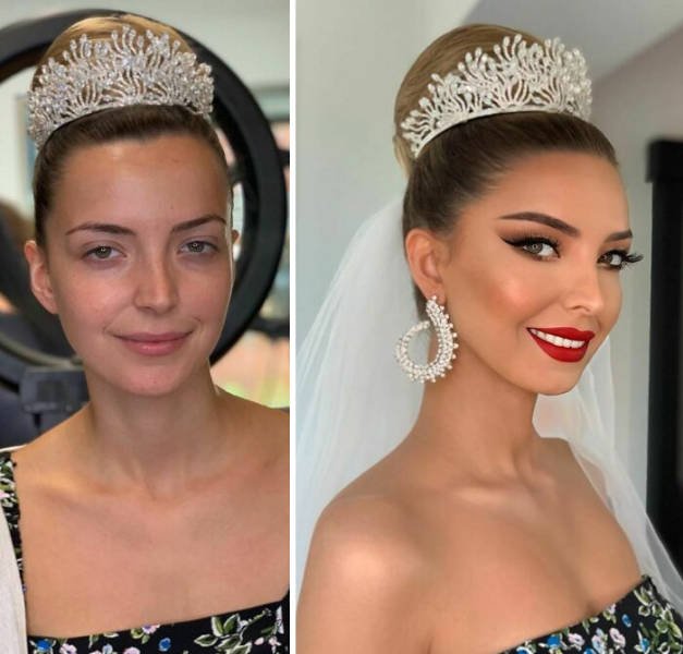 Brides: Makeup Transformations (30 pics)
