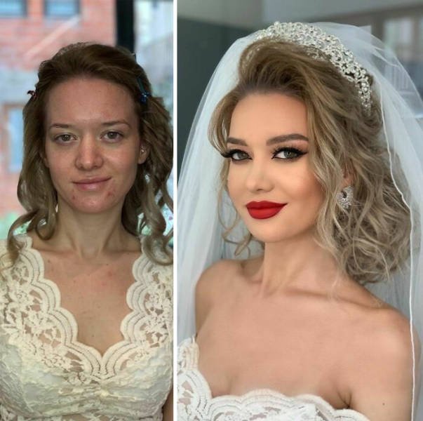 Brides: Makeup Transformations (30 pics)