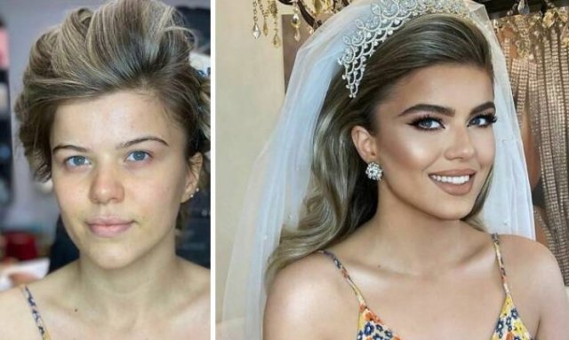 Brides: Makeup Transformations (30 pics)