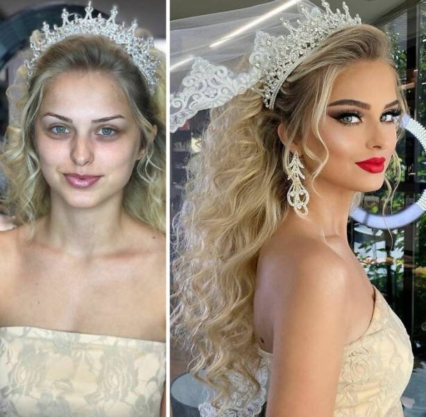 Brides: Makeup Transformations (30 pics)