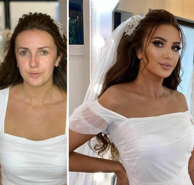 Brides: Makeup Transformations (30 pics)