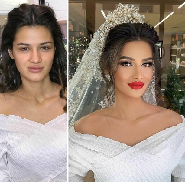 Brides: Makeup Transformations (30 pics)