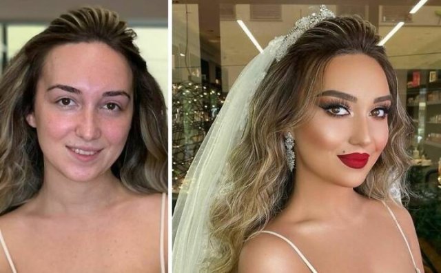 Brides: Makeup Transformations (30 pics)