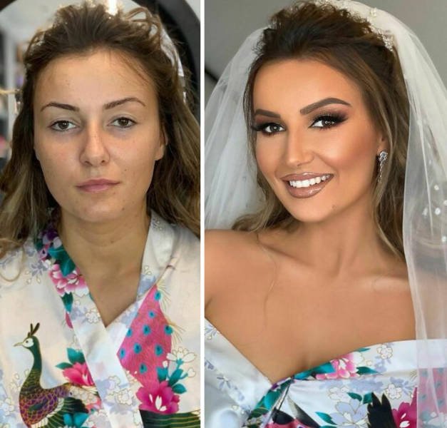 Brides: Makeup Transformations (30 pics)