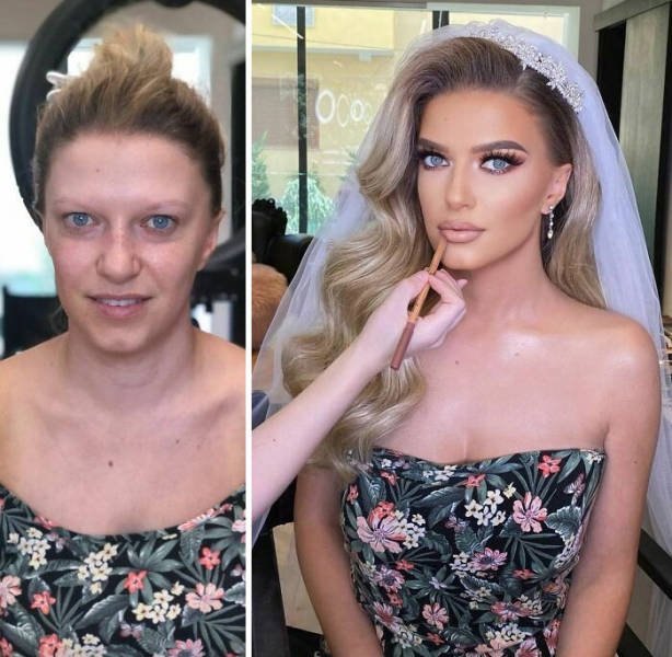 Brides: Makeup Transformations (30 pics)